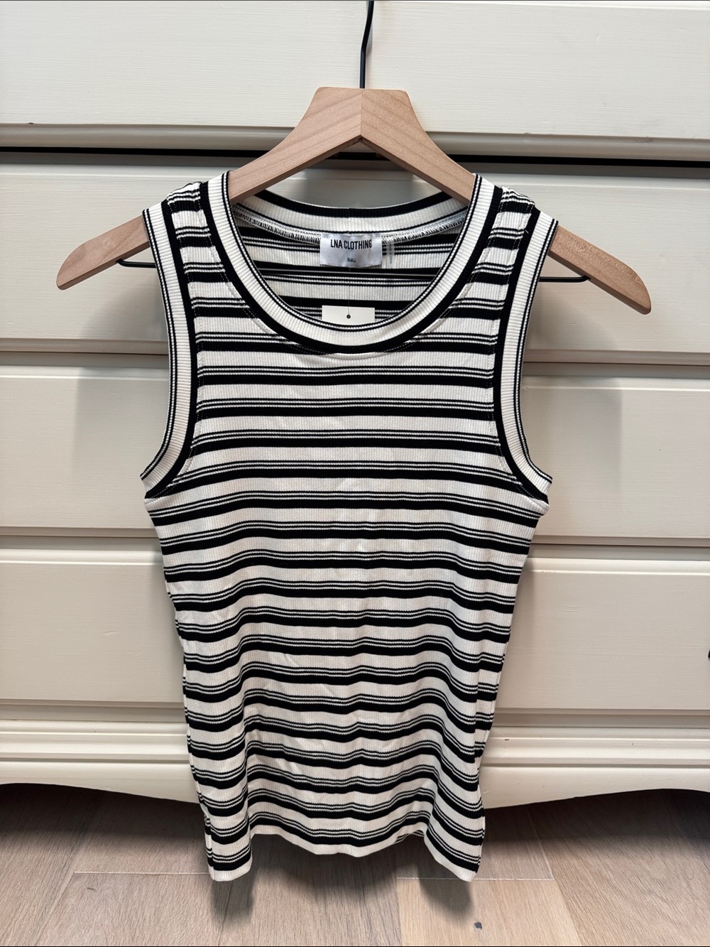 LNA striped Jones Ribbed Tank nwt